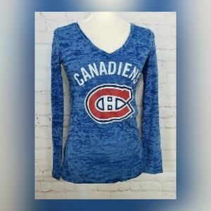 Offical NHL Canadiens Ladies Tee - Waves Burnout